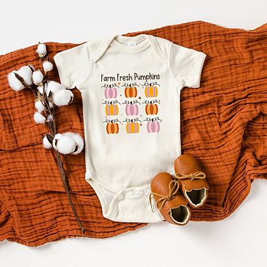 Farm Fresh Pumpkins Chart Baby Bodysuit