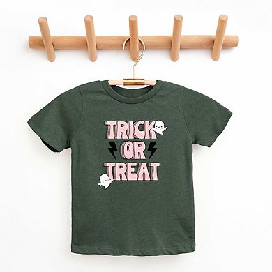Trick Or Treat Lightning Bolt Youth Short Sleeve Graphic Tee