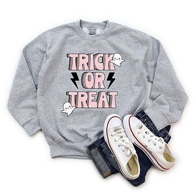 Trick Or Treat Lightning Bolt Youth Graphic Sweatshirt
