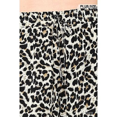 Fashnzfab Leopard Printed Side Pocket Shorts With Waist Detail