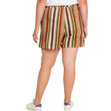 Fashnzfab Plus Size Snake Skin Casual Shorts