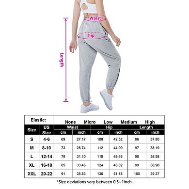 Womens Casual Baggy Sweatpants High Waisted Joggers Pants Athletic Lounge Trousers With Pockets