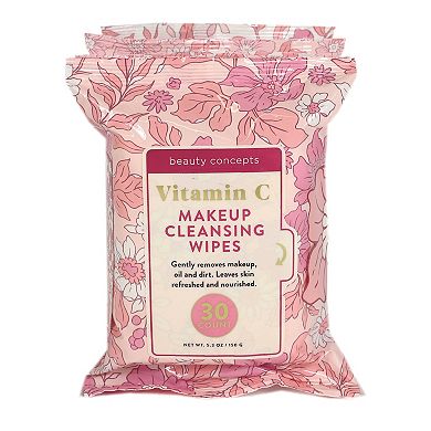 Beauty Concepts 4-Pack Makeup Cleansing Wipes