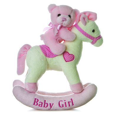 Ebba Medium Musicals! 11" Baby Girl Rocking Horse Melodious Baby Stuffed Animal