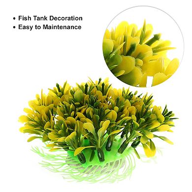 1 Pcs Fish Tank Plants Decorations Artificial Aquarium Grass Ball 2.36"x4.53"