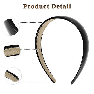 Headbands For Women Leather Head Bands For Women's Hair Thick Headbands Solid Colors Hair Band