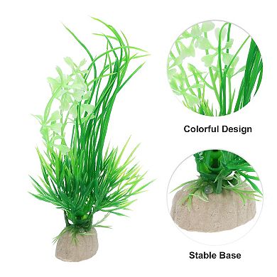 10pcs Fish Tank Aquarium Decorations Plants 5.12" Plastic Plants For Aquarium Decor