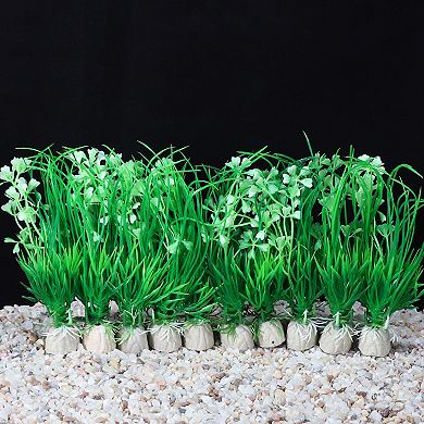 10pcs Fish Tank Aquarium Decorations Plants 5.12" Plastic Plants For Aquarium Decor