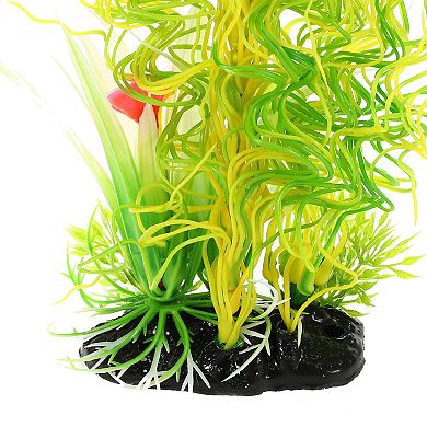 1 Pcs Aquarium Plants Decoration Artificial Aquatic Plants Tree Green Yellow