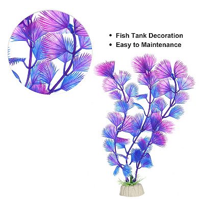 1 Pcs Fish Tank Aquarium Decorations Artificial Plants Plastic Artificial Water Plants Purple