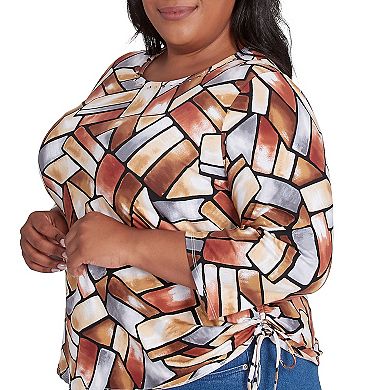 Plus Size Alfred Dunner Color Block Short Sleeve Tee