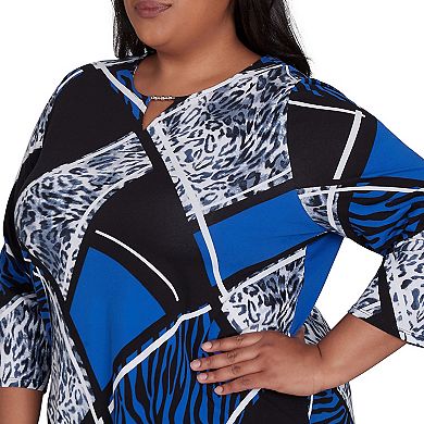 Plus Size Alfred Dunner Animal Patchwork Tee