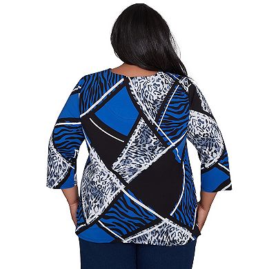 Plus Size Alfred Dunner Animal Patchwork Tee