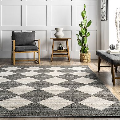 nuLOOM Gianna Contemporary Geometric Checker Tile Area Rug