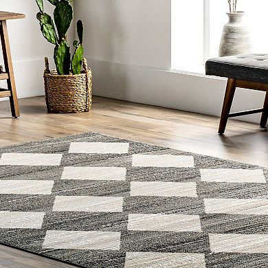 nuLOOM Gianna Contemporary Geometric Checker Tile Area Rug