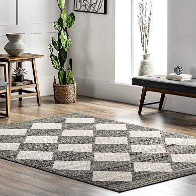 nuLOOM Gianna Contemporary Geometric Checker Tile Area Rug