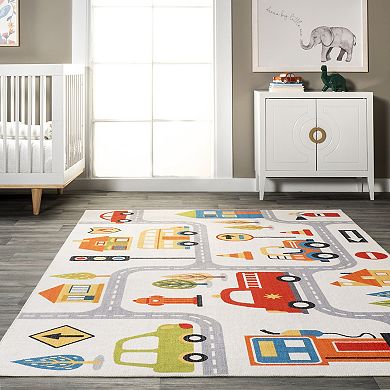 nuLOOM Carmina City Streets Machine Washable Area Rug