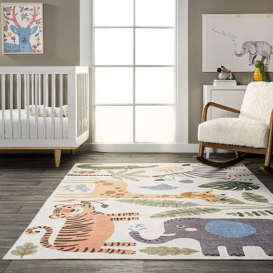 nuLOOM Felipa Safari Machine Washable Area Rug