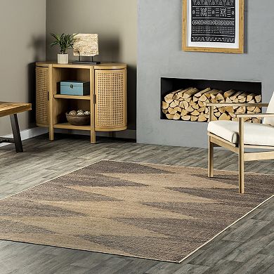 nuLOOM Dori Tribal Easy-Jute Machine Washable Area Rug