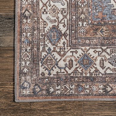 nuLOOM Tindra Persian Medallion Machine Washable Area Rug