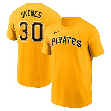 Men's Nike Paul Skenes Gold Pittsburgh Pirates Fuse Name & Number T-Shirt