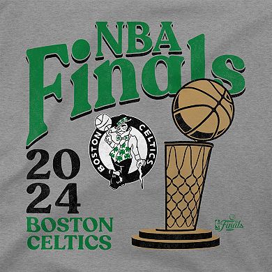 Unisex Stadium Essentials Heather Gray Boston Celtics 2024 NBA Finals Revolution T-Shirt