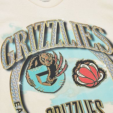 Men's Mitchell & Ness Tan Vancouver Grizzlies Hardwood Classics Vintage Soul Crown Jewels T-Shirt