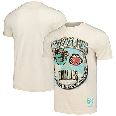 Men's Mitchell & Ness Tan Vancouver Grizzlies Hardwood Classics Vintage Soul Crown Jewels T-Shirt