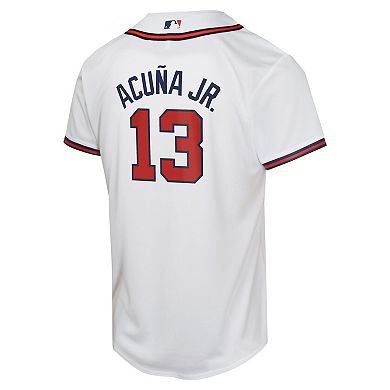 Youth Nike Ronald AcuÃ±a Jr. White Atlanta Braves Home Game Player Jersey