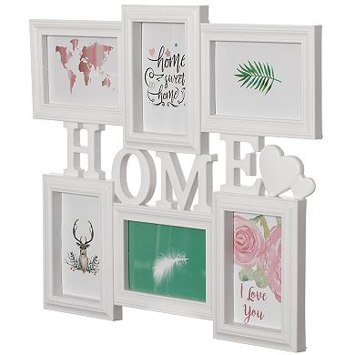 Decorative Modern Wall Mounted Collage Picture Holder Multi Photo Frame for 6 Pictures Home Text