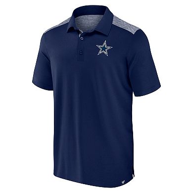 Men's Fanatics Navy Dallas Cowboys Long Shot Colorblocked Polo