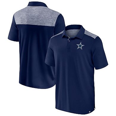 Men's Fanatics Navy Dallas Cowboys Long Shot Colorblocked Polo