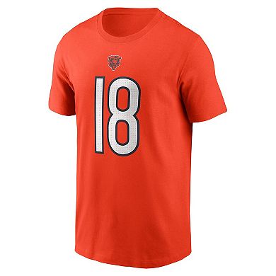 Men's Nike Caleb Williams Orange Chicago Bears 2024 NFL Draft First Round Pick Fuse Name & Number T-Shirt