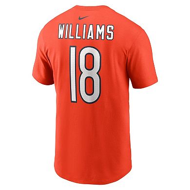 Men's Nike Caleb Williams Orange Chicago Bears 2024 NFL Draft First Round Pick Fuse Name & Number T-Shirt