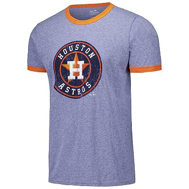 Men's Majestic Threads Navy Houston Astros Ringer Tri-Blend T-Shirt