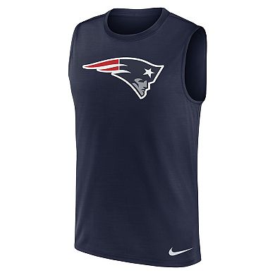 Men's Nike Navy New England Patriots Blitz Legend Muscle Perform Tank Top