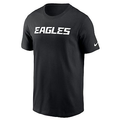 Men's Nike Black Philadelphia Eagles Primetime Wordmark Essential T-Shirt