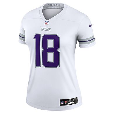 Women's Nike Justin Jefferson White Minnesota Vikings Alternate Legend Jersey