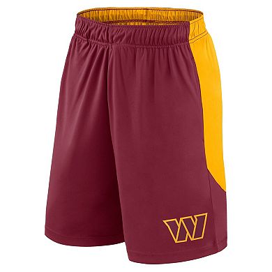 Men's Fanatics Burgundy/Gold Washington Commanders Go Hard Shorts