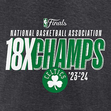 Men's Fanatics Heather Charcoal Boston Celtics 18-Time NBA Finals Champions Steal the Ball T-Shirt