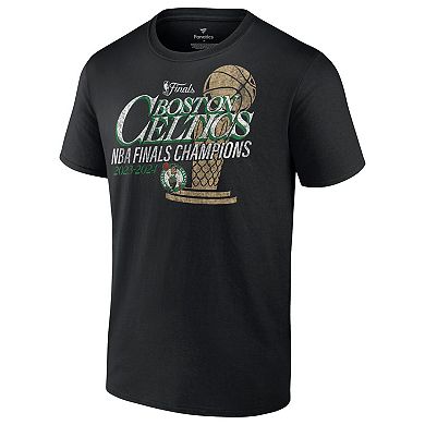 Men's Fanatics Black Boston Celtics 2024 NBA Finals Champions Fast Break Finish Trophy T-Shirt