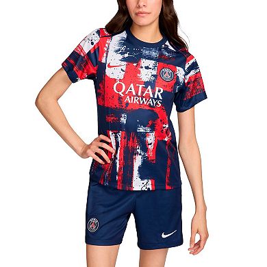 Women's Nike  Navy Paris Saint-Germain 2024/25 Home Academy Pro Pre-Match Top