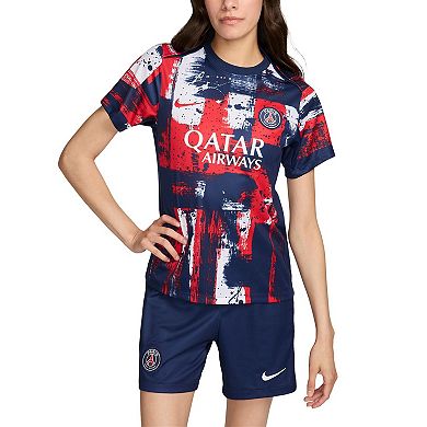 Women's Nike  Navy Paris Saint-Germain 2024/25 Home Academy Pro Pre-Match Top