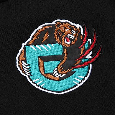 Men's Mitchell & Ness Black Vancouver Grizzlies Hardwood Classics Team OG 2.0 Vintage Logo Fleece Pullover Hoodie