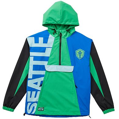 Unisex Live Breathe Futbol Green Seattle Sounders FC Tekker Half-Zip Anorak Jacket