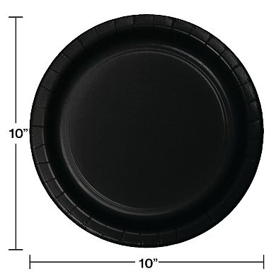 Club Pack Of 240 Black Velvet Paper Party Banquet Dinner Plates 10"