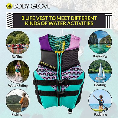 Body Glove Phantom Women's Life Jacket, Lightweight Neoprene Life Vest