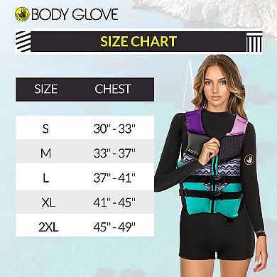 Body Glove Phantom Women's Life Jacket, Lightweight Neoprene Life Vest