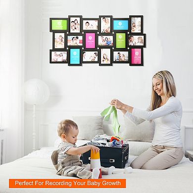 4x6'', 18 Pictures Frames Collage Home Decor Kit