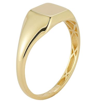 LUMINOR GOLD 14k Gold Square Signet Ring